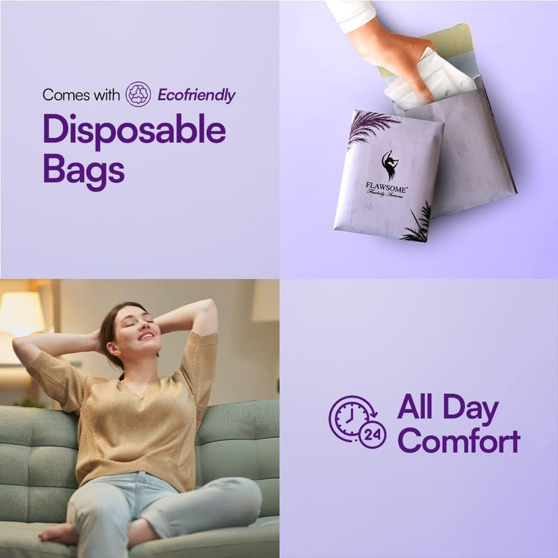 Chemical Free Safe Sanitary Pads (L, Pack of 10) – Rash Free, Gynecologist Certified, Ultra Soft