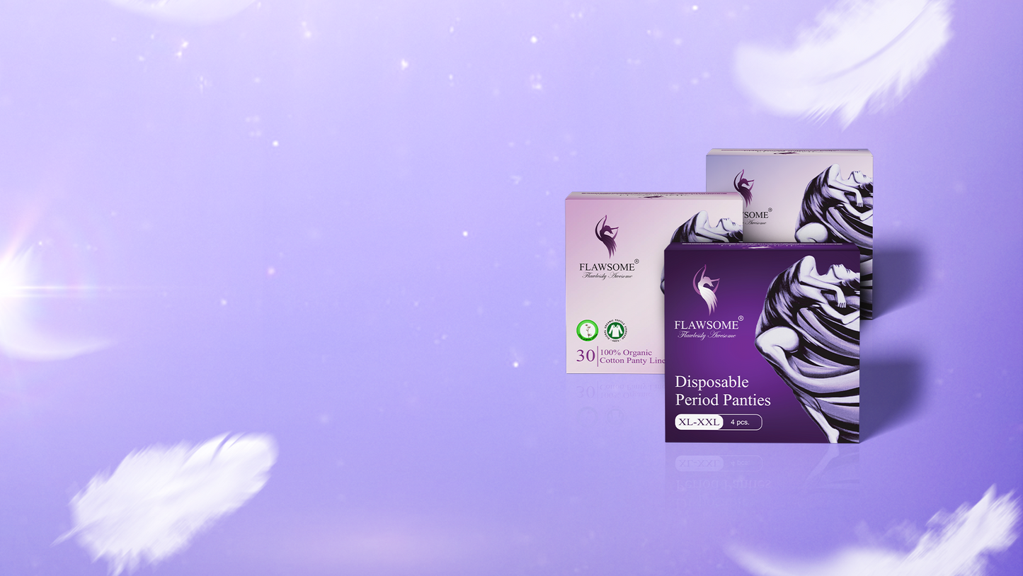 Flawsome 100% Organic Sanitary Pads | High Absorption | Cotton Sanitary Pads | Soft and Rash Free | Toxin-Free (Liner -30 Pads-30, XXL)