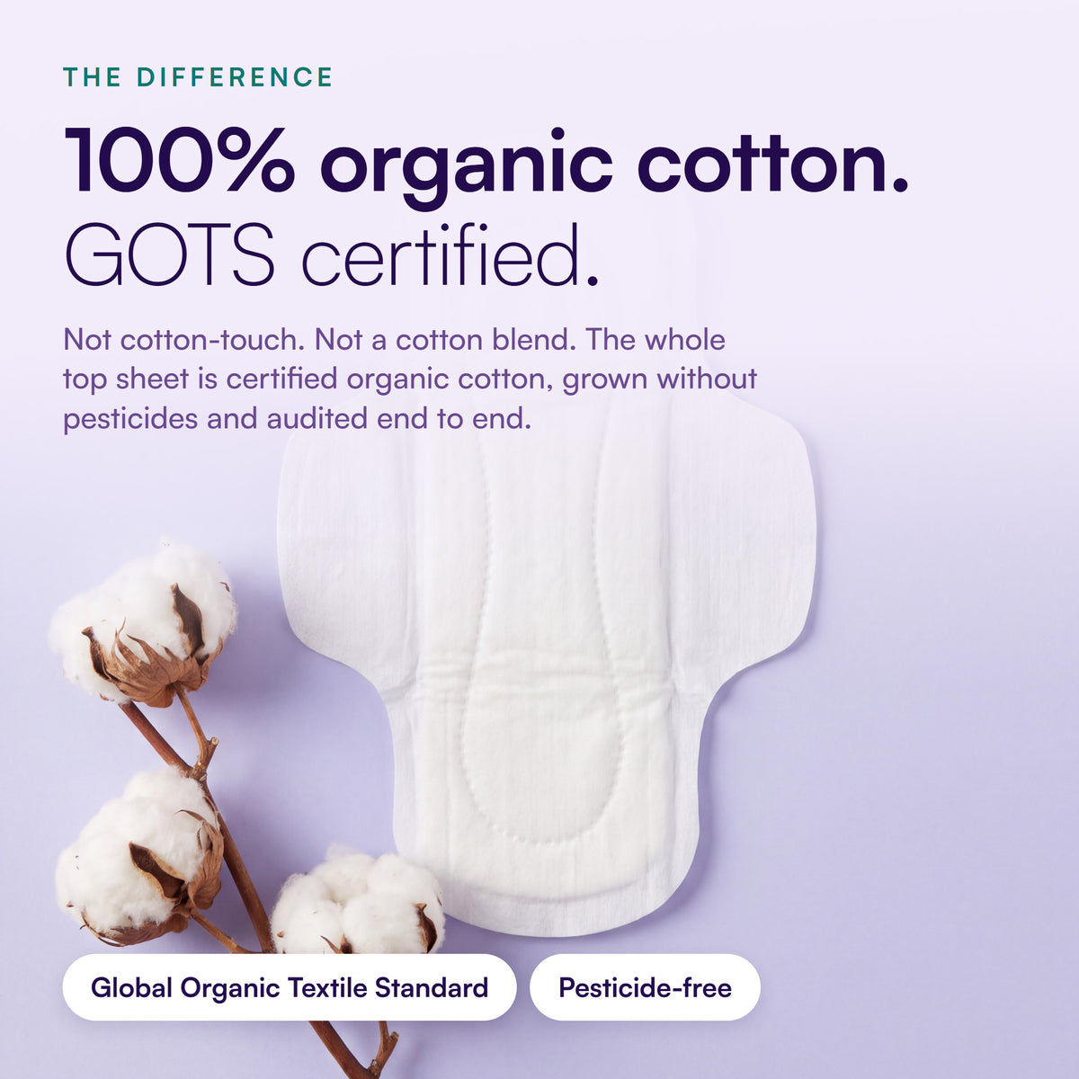 Flawsome 100% Organic Cotton Pads