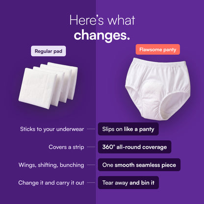Flawsome - Disposable Period Panties (Pack of 4)