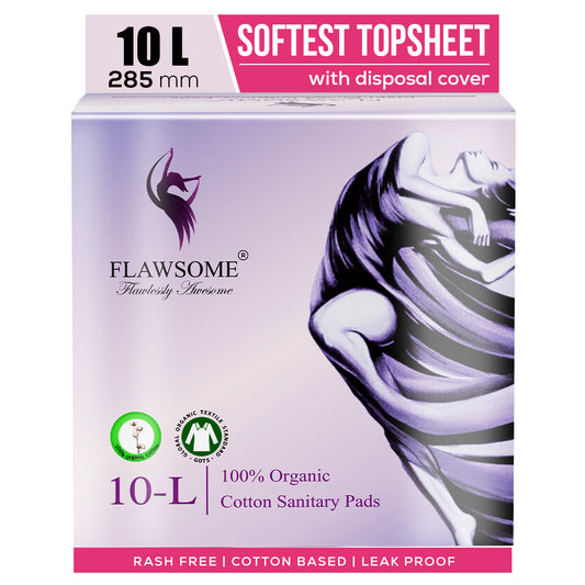Chemical-Free Safe Sanitary Pads (L, Pack of 10/20/30) – Rash-Free, Gynecologist-Certified, Ultra Soft