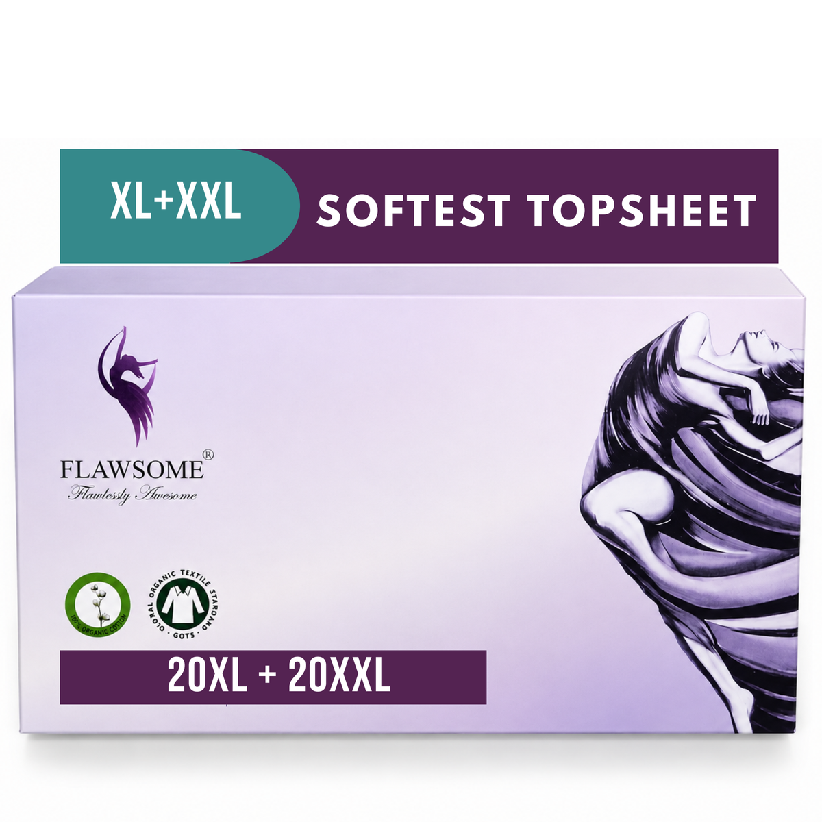 Flawsome Plant Based Sanitary Pads (XL+XXL)