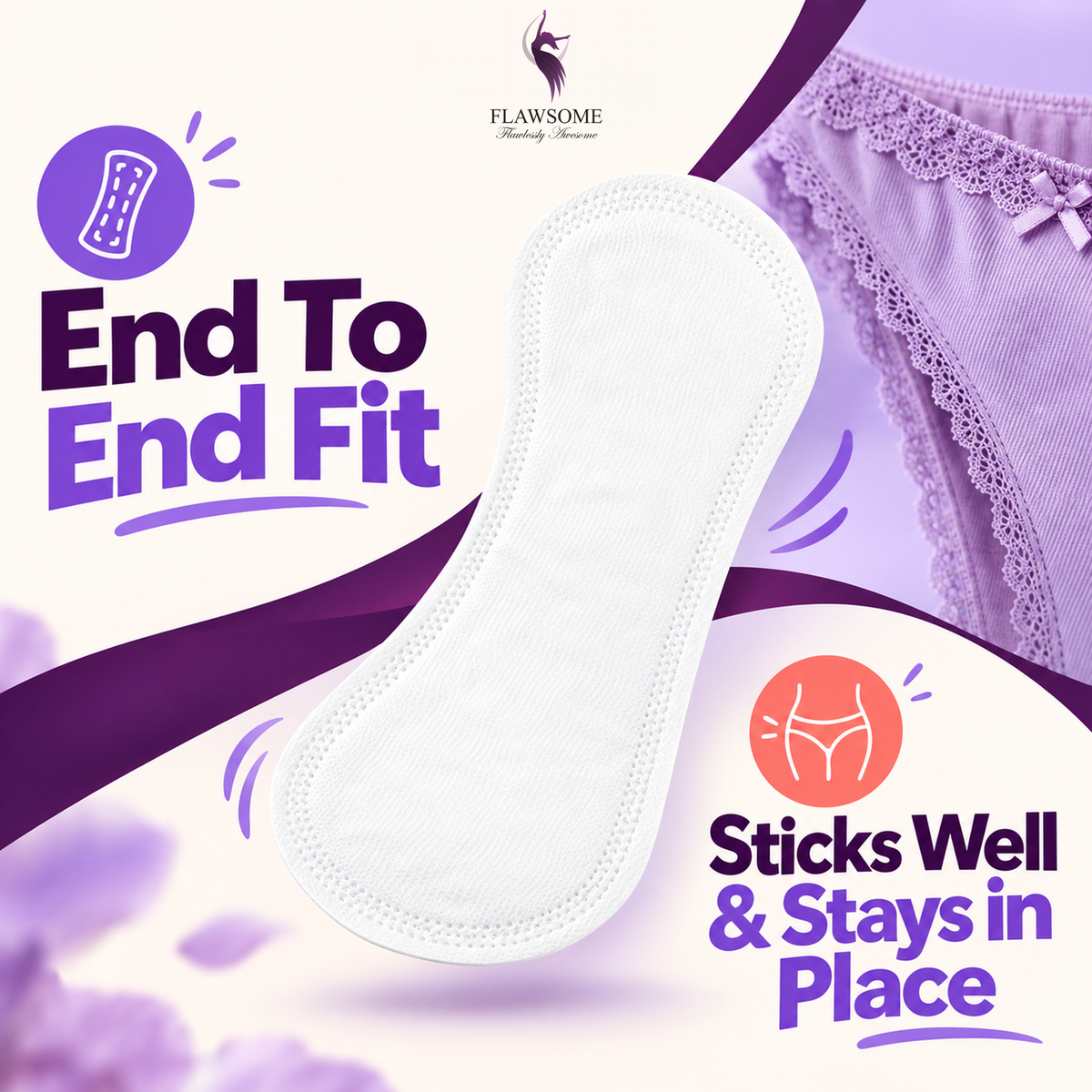 Special Edition - Flawsome 100% Organic Cotton Panty Liners (Pack of 20/30/60/90)