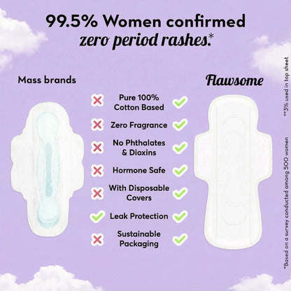 Chemical Free Safe Sanitary Pads (L, Pack of 10) – Rash Free, Gynecologist Certified, Ultra Soft