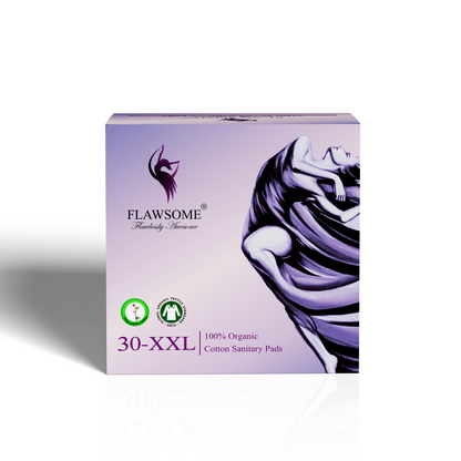 Flawsome - 100% Organic Cotton Sanitary Pads (Pack of 10/20/30)