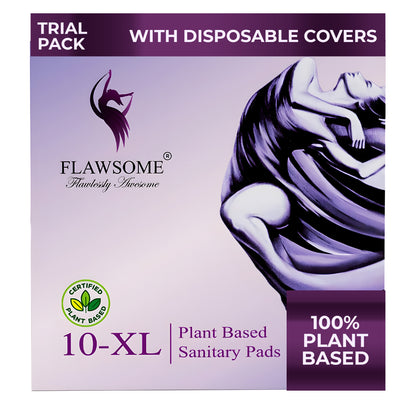 Flawsome - Plant Based Sensitive Sanitary Pads (Pack of 10/20/30)