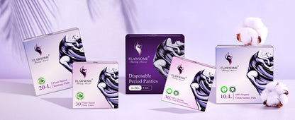 Flawsome Sensitive Sanitary Pads - Pack of 50 Pads (XL) Set Of 2 - Certified 100% Rash-Free by Gynecologist - Natural Plant Top Sheet - No Fragrance, No Chlorine - With Disposal Bags