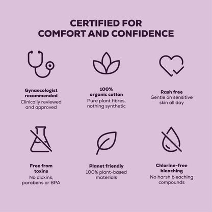 Chemical Free Safe Sanitary Pads (L, Pack of 10) – Rash Free, Gynecologist Certified, Ultra Soft
