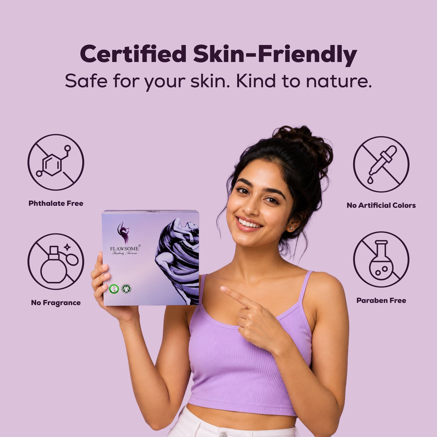 Chemical Free Safe Sanitary Pads (L, Pack of 10) – Rash Free, Gynecologist Certified, Ultra Soft