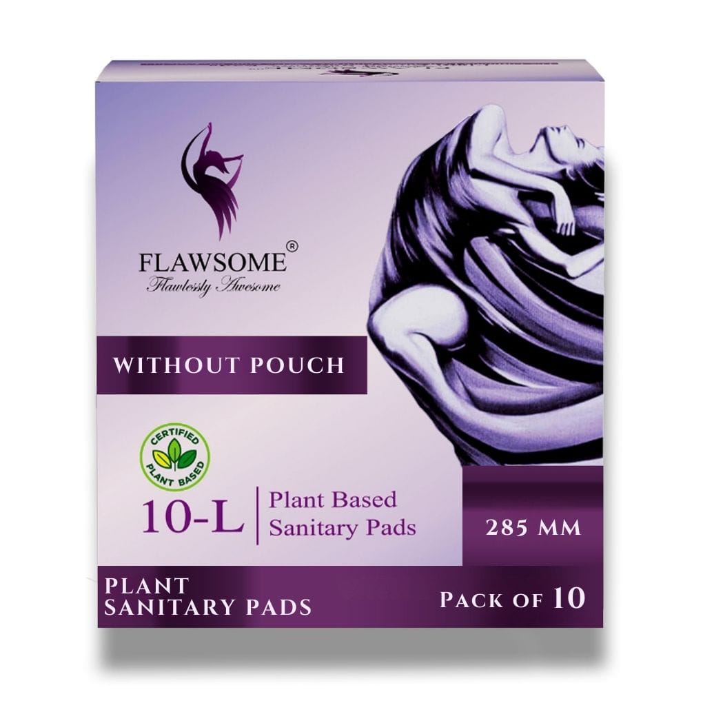 Chemical Free Safe Sanitary Pads (L, Pack of 10) – Rash Free, Gynecologist Certified, Ultra Soft