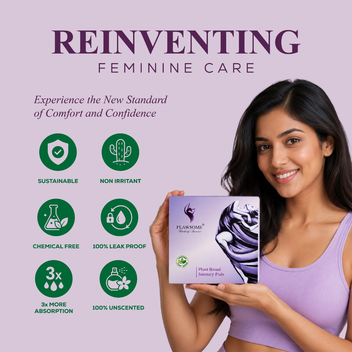 Flawsome Plant Based Sanitary Pads (L/XL/XXL)